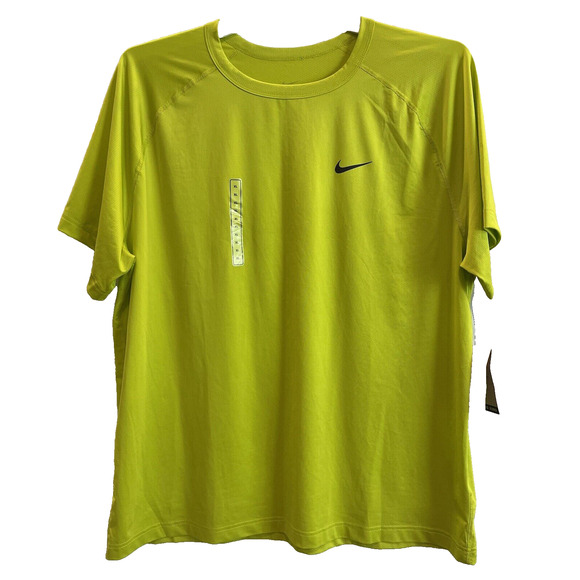 Nike Men's Dri Fit Ready Short-Sleeve Fitness Shirt XL Atomic Green ✨NEW✨ - Picture 1 of 9